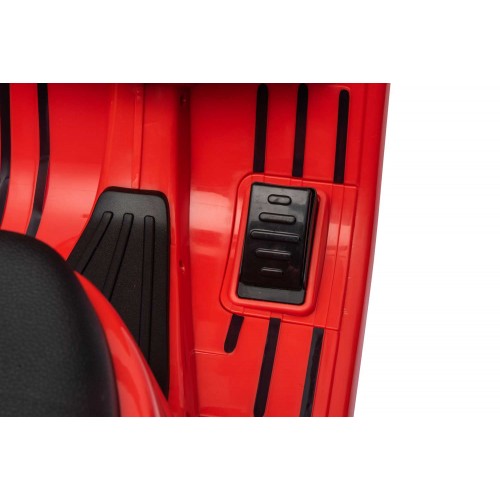 Piaggio Vespa con Sidecar Rosso Elettrica da Bambini a Batteria 6V