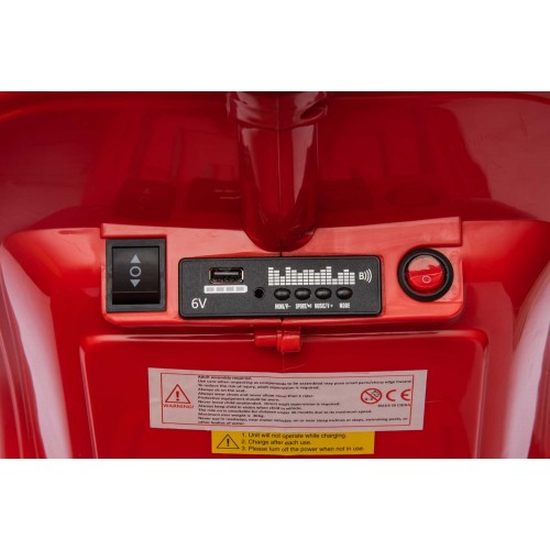 Piaggio Vespa con Sidecar Rosso Elettrica da Bambini a Batteria 6V