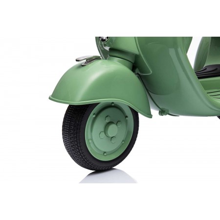 Piaggio Vespa Mini Verde a Batteria 6 V con Sidecar Elettrica da Bambini