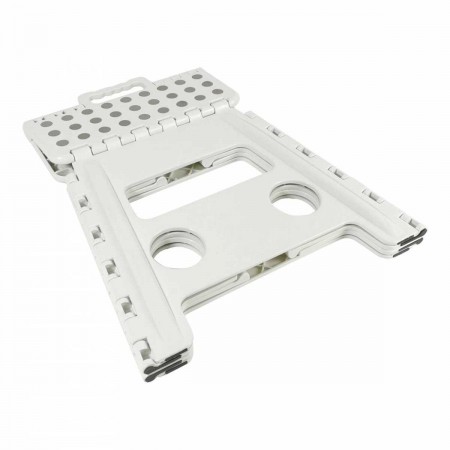 Sgabello Bianco Pieghevole Salvaspazio per la Casa Alto 32 cm in Plastica