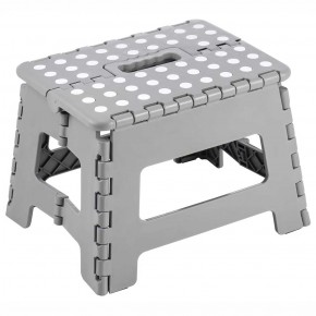 Sgabello Pieghevole Salvaspazio per la Casa in Plastica Grigio 22 cm