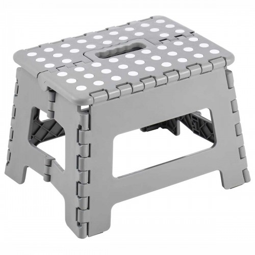 Sgabello Pieghevole Salvaspazio per la Casa in Plastica Grigio 22 cm