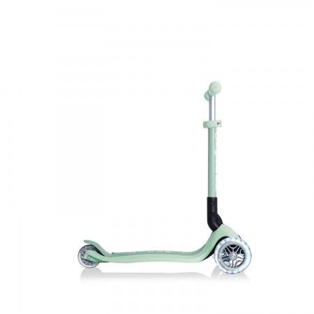 Monopattino con Luci a 3 Ruote Verde per Bimbo con Manubrio Regolabile