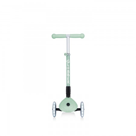 Monopattino con Luci a 3 Ruote Verde per Bimbo con Manubrio Regolabile