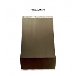 Tenda 140x300 Parasole Marrone a Soffitto con Anelli per Balcone