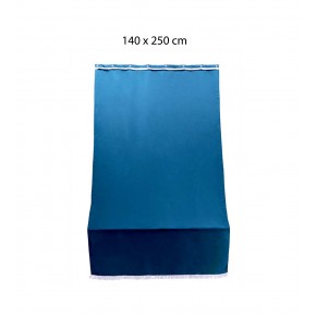Tenda 140x250 Blu Parasole a Soffitto con Anelli per Terrazzo Ombreggiante