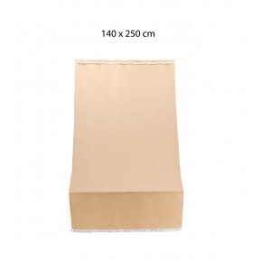 Tenda Ombreggiante Beige 140x250 Parasole a Soffitto con Anelli
