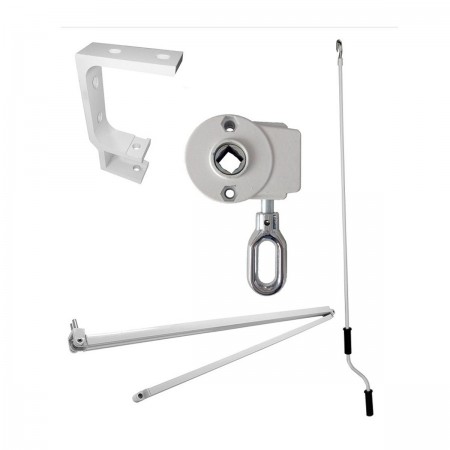 Tenda da Sole a Bracci Retrattili 250x200 Grigio Parasole con Rullo