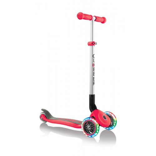 Monopattino Rosso con Luci Scooter Pieghevole per Bambino max 50 kg