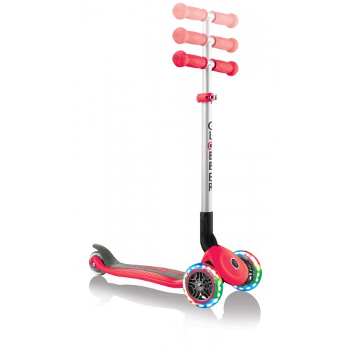 Monopattino Rosso con Luci Scooter Pieghevole per Bambino max 50 kg