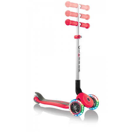 Monopattino Rosso con Luci Scooter Pieghevole per Bambino max 50 kg
