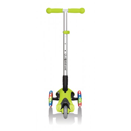 Monopattino Pieghevole con Luci Scooter Verde Lime Regolabile per Bambino