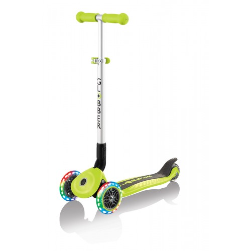 Monopattino Pieghevole con Luci Scooter Verde Lime Regolabile per Bambino