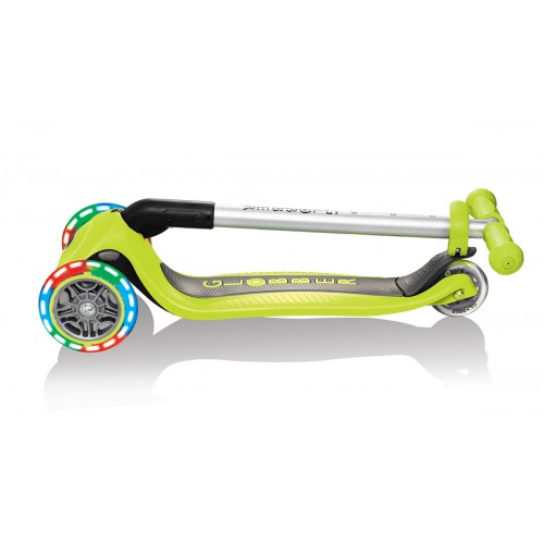 Monopattino Pieghevole con Luci Scooter Verde Lime Regolabile per Bambino