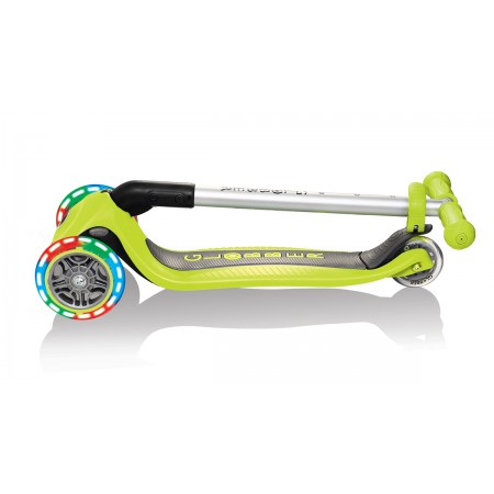 Monopattino Pieghevole con Luci Scooter Verde Lime Regolabile per Bambino