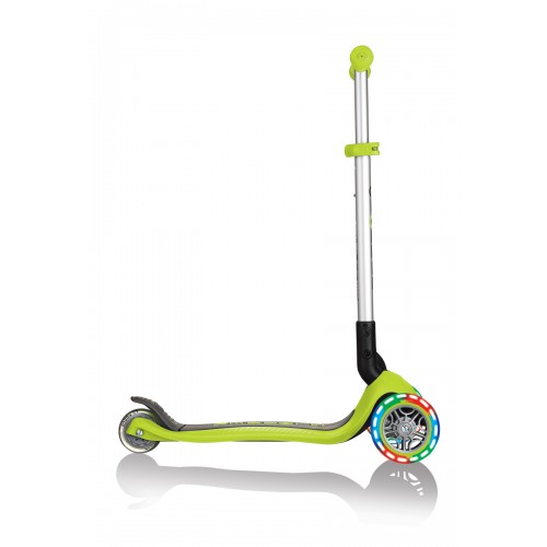 Monopattino Pieghevole con Luci Scooter Verde Lime Regolabile per Bambino