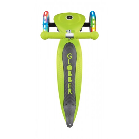 Monopattino Pieghevole con Luci Scooter Verde Lime Regolabile per Bambino