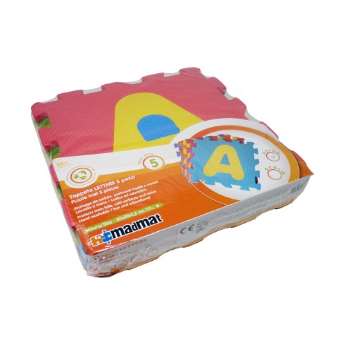 Tappeto 5 Mattonelle Puzzle Componibile 30x30 Morbido per Bimbi