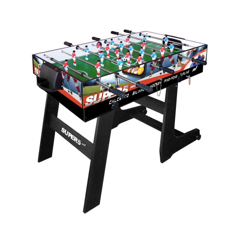 Tavolo Richiudibile 5in1 Biliardino Ping Pong Hockey Curling Biliardo