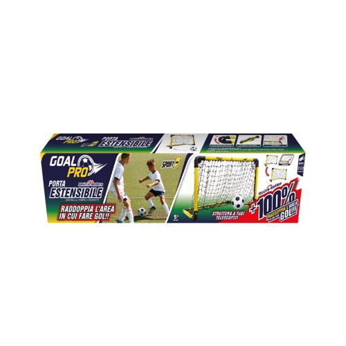 Porta Calcio Estendibile Pieghevole 90x60x42 Rete con Pompa e Palla