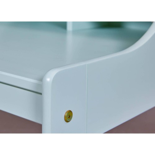 Tavolo Scrivania in Legno Verde Salvia per Bambini con Vani Portaoggetti