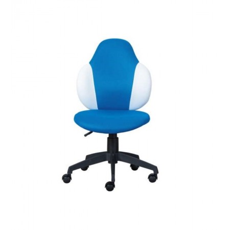 Poltrona Colorata Blu Sedia Cameretta Regolabile e Girevole con Ruote