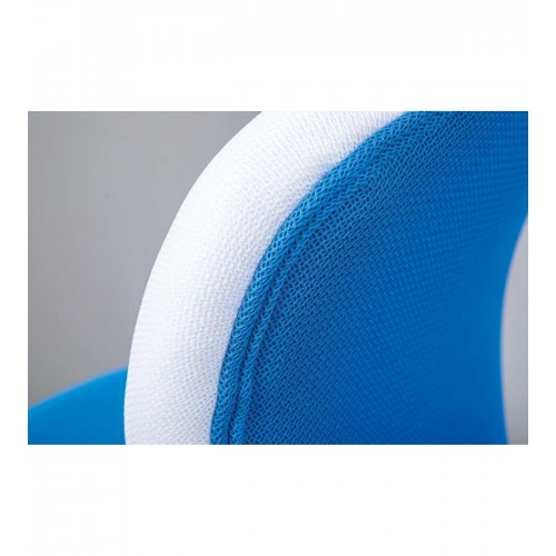 Poltrona Colorata Blu Sedia Cameretta Regolabile e Girevole con Ruote