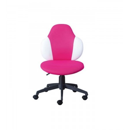 Sedia Rosa con Ruote Colorata Poltrona Cameretta Regolabile e Girevole