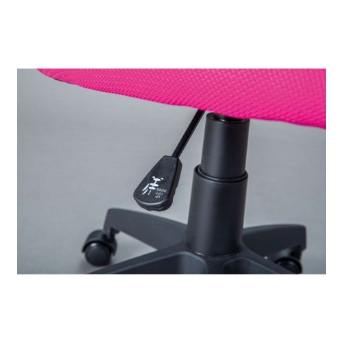Sedia Rosa con Ruote Colorata Poltrona Cameretta Regolabile e Girevole