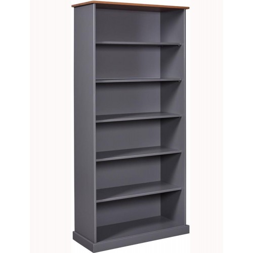 Libreria Mobile con 5 Ripiani in Legno Moderna Alta 190 per Studio