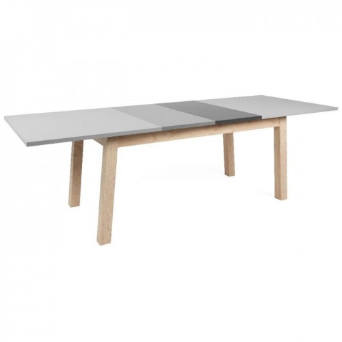 Tavolo da Pranzo Allungabile Rovere Grigio Rettangolare 2 Prolunghe