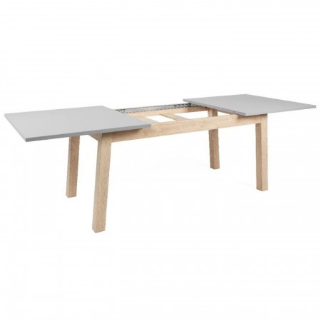 Tavolo da Pranzo Allungabile Rovere Grigio Rettangolare 2 Prolunghe
