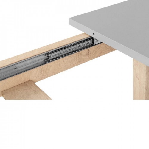 Tavolo da Pranzo Allungabile Rovere Grigio Rettangolare 2 Prolunghe