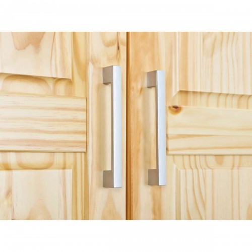 Armadio 2 Ante in Legno Massello Mobile Guardaroba per Camera da Letto