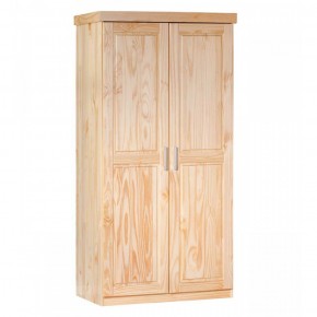 Armadio 2 Ante in Legno Massello Mobile Guardaroba per Camera da Letto