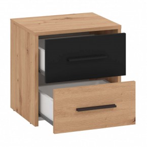 Comodino con 2 Cassetti per Camera da Letto Mobile in Legno Bicolore 2
