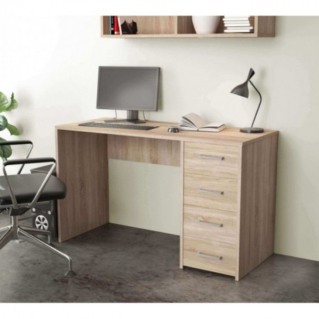 Scrivania in Legno di Quercia Porta Pc per Ufficio o Studio con Cassetti
