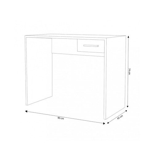 Scrivania in Legno di Quercia Porta Pc per Ufficio o Studio con Cassetti