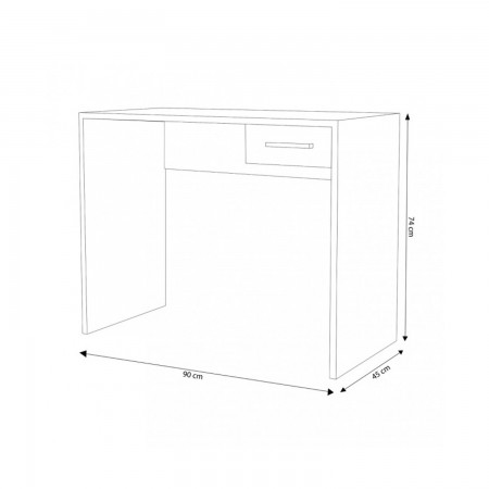 Scrivania in Legno di Quercia Porta Pc per Ufficio o Studio con Cassetti