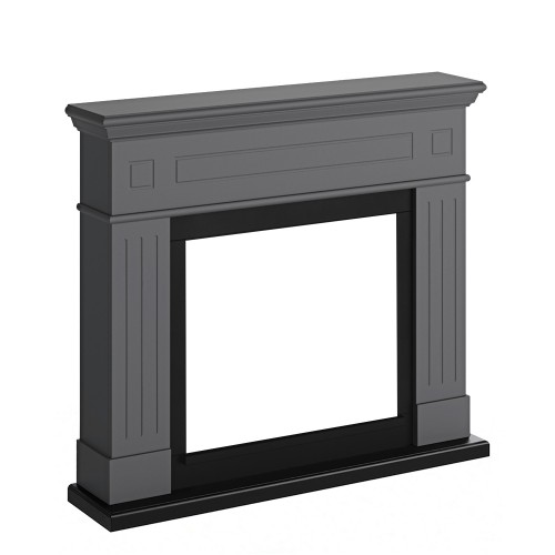 Cornice per Camino Elettrico in Legno MDF Grigio Tagu Larsen Caminetto