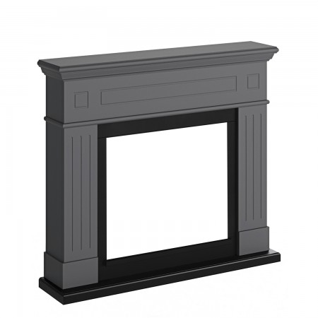 Cornice per Camino Elettrico in Legno MDF Grigio Tagu Larsen Caminetto