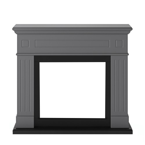 Cornice per Camino Elettrico in Legno MDF Grigio Tagu Larsen Caminetto