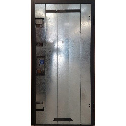 Portone Blindato per Interno Classe 4 Liscio Antieffrazione Colore Noce Medio