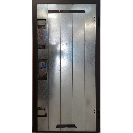 Portone Blindato per Interno Classe 4 Liscio Antieffrazione Colore Noce Medio