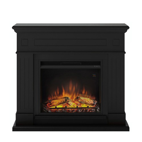 Camino Elettrico con Cornice in Legno Nero Tagu Larsen 1500w e Telecomando
