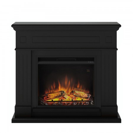 Camino Elettrico con Cornice in Legno Nero Tagu Larsen 1500w e Telecomando