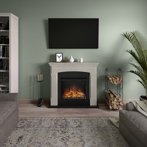 Camino Elettrico Basso Consumo Tagu Helmi da Pavimento Fuoco Finto 1500w