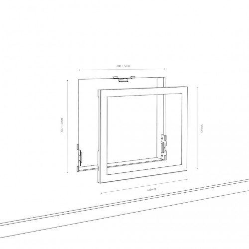 Cornice da Incasso a Parete per Inserto Elettrico Camino Tagu