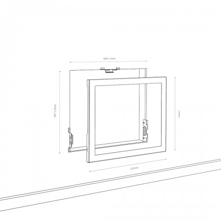 Cornice da Incasso a Parete per Inserto Elettrico Camino Tagu
