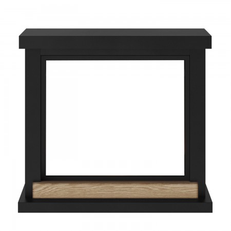 Cornice per Camino Elettrico Tagu Hagen Caminetto in Legno MDF Nero